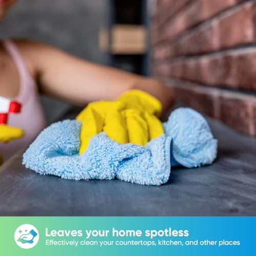 HOMEXCEL Blue Microfiber Cleaning Cloth, Microfiber Towels - Image 3