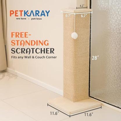 PETKARAY Couch Corner Cat Scratcher, Sisal Scratch Pad - Image 2