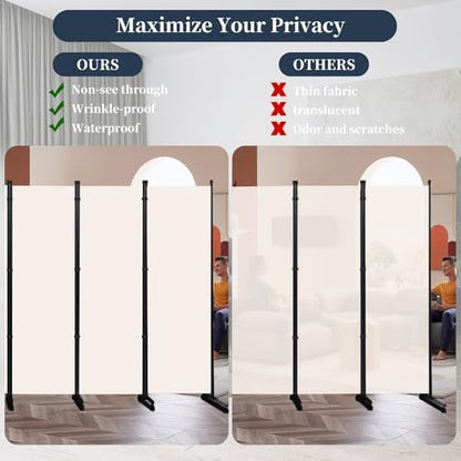 Room Divider 6 Panel-176''Wide Folding Privacy Screen, Large Partition Wall - Image 2