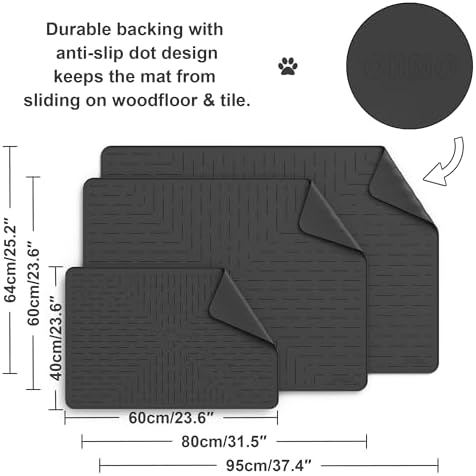 OHMO XXL Cat Litter Mat, 37.5x25.2 Black, Premium Silicone Rubber, Waterproof & - Image 5