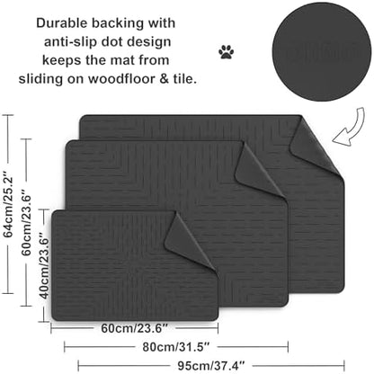 OHMO XXL Cat Litter Mat, 37.5x25.2 Black, Premium Silicone Rubber, Waterproof & - Image 5