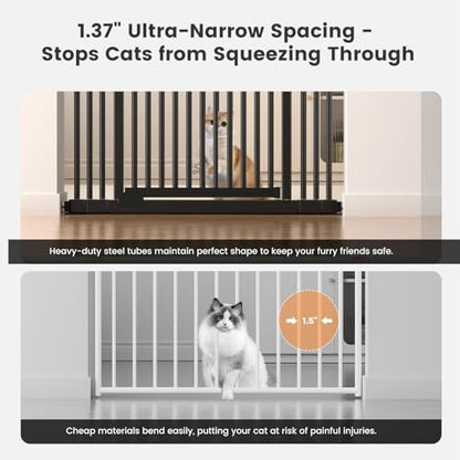 Extra Tall Cat Gate 51"-87" Height Adjustable Pressure Mounted 4 Extensions - Image 5