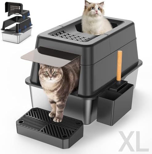 Aphyxen XL Stainless Steel Litter Box by APHYXEN