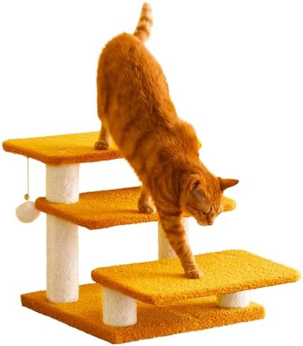 15''H Multi-Step Pet Stairs for High Beds & Sofas, 3-Step Cat Stairs by Furcato