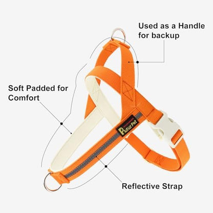 Plutus Pet Cotton Dog Harness and Leash Set, Reflective and Soft Padded - Image 2
