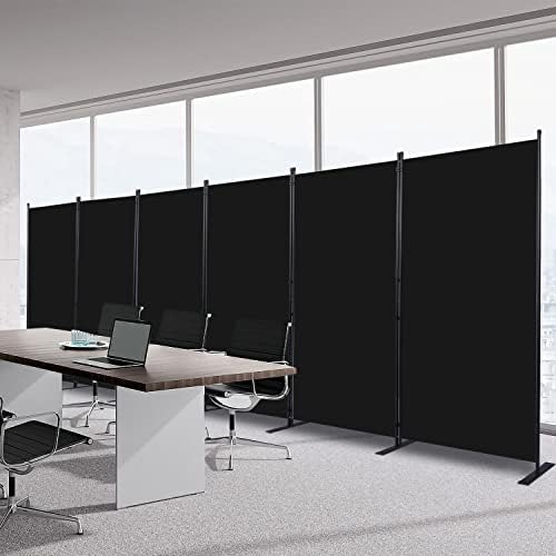 Room Divider 6 Panel-204''Wide, 6FT Room Dividers and Folding Privacy Screen by HOMSCREENER