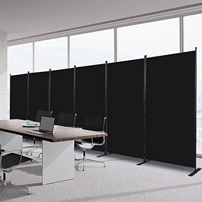 Room Divider 6 Panel-204''Wide, 6FT Room Dividers and Folding Privacy Screen by HOMSCREENER