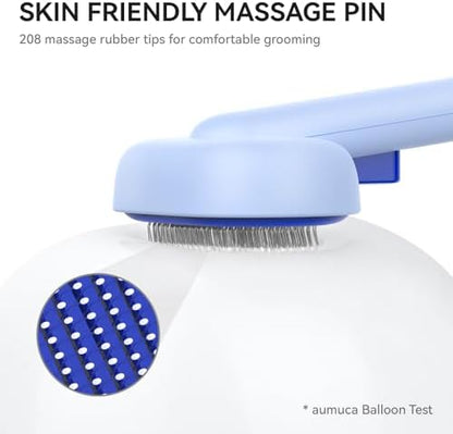 aumuca Skin Friendly Self-Cleaning Slicker Brush - Image 3