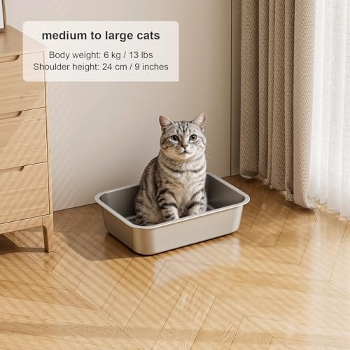 Small Stainless Steel Cat Litter Box - Image 7