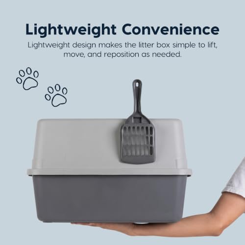 IRIS USA Cat Litter Box Small, High Sided, Scatter Shield - Image 7
