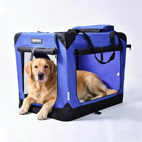 JESPET 3 Door Portable Collapsible Soft Dog Crate Carrier by JESPET