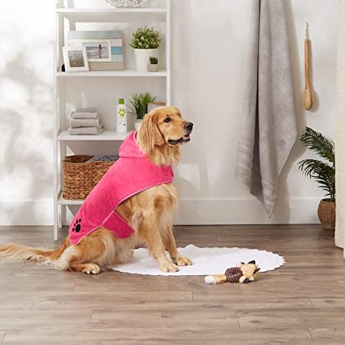Bone Dry Pet Robe Collection, Embroidered Absorbent Microfiber Bath Robe - Image 5