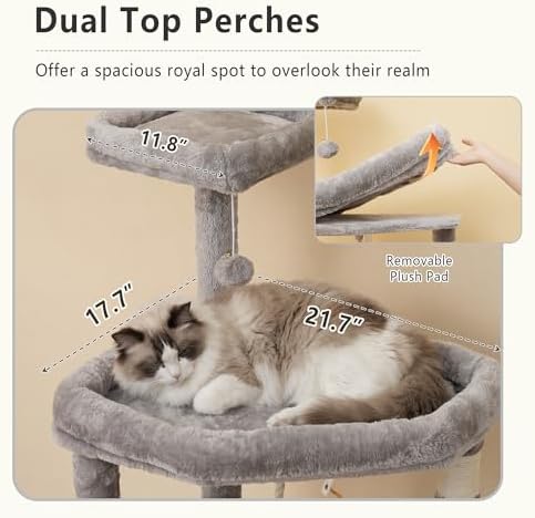 Heybly 64.2" Heavy-Duty Cat Tree - Image 3