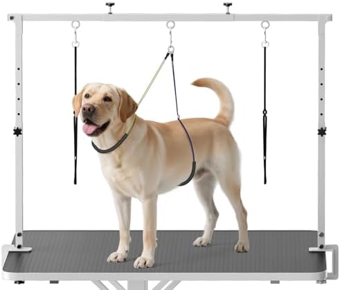 Dog Grooming Arm with Clamp for Large Dog, Adjustable Height to 33in and Width by Artibear
