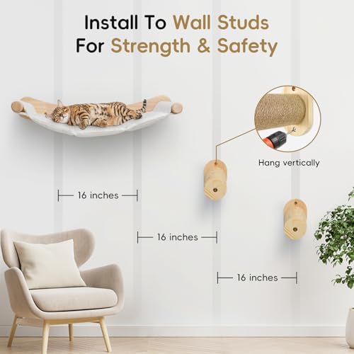 Cat Wall Hammock, Cats Climbing Shelves - Image 6