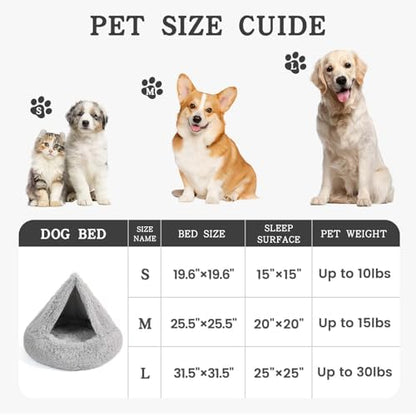 NOYAL Calming Donut Dog Bed, Hooded Cave - Image 5