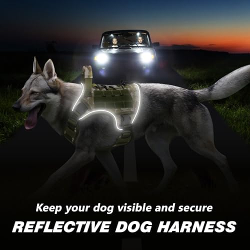 WINGOIN Tactical Dog Harness for Extra Large Dogs, No Pull Dog Harness - Image 3