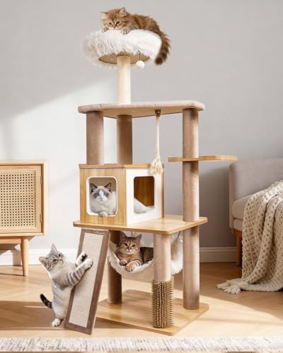61" Modern Cat Tree, Tall Cat Tower by Purrlato
