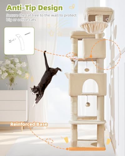 Taoqimiao 76in Cat Tree, Tall Sturdy Cat Tower - Image 6