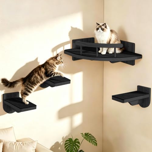 VavoPaw Cat Wall Shelves with 3 Perch Steps by VavoPaw