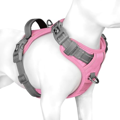 PHOEPET No Pull Dog Harness, Unique Colors Reflective Adjustable Dog Vest by PHOEPET