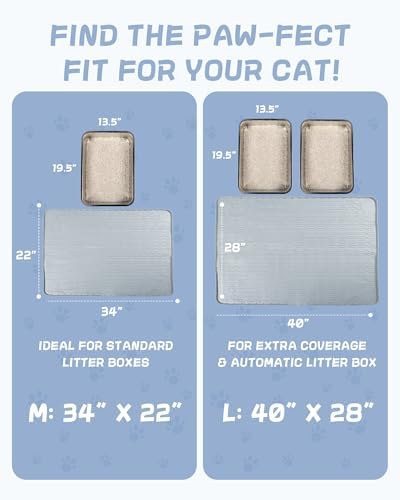 ANWA Waterproof 34" x 22" Large Litter Box Mat, Silicone Litter Mat - Image 7