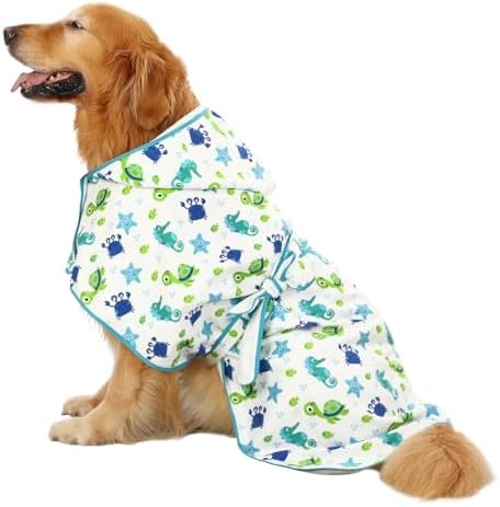 HDE Hooded Dog Bathrobe Quick Dry Towel Wrap by HDE