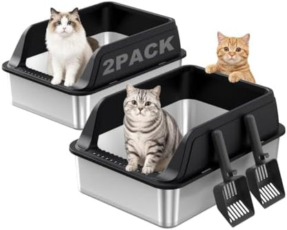 FURTIME Stainless Steel Litter Box by FURTIME