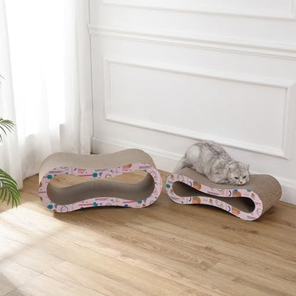 CSR1014D Suvi 26" Modern Cardboard Infinity 2-in-1 Lounge Bed Cat Scratcher - Image 2