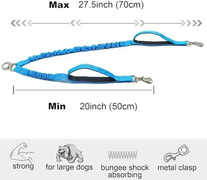 Dual Dog Leash Coupler, Double Control Padded Handles - Image 2