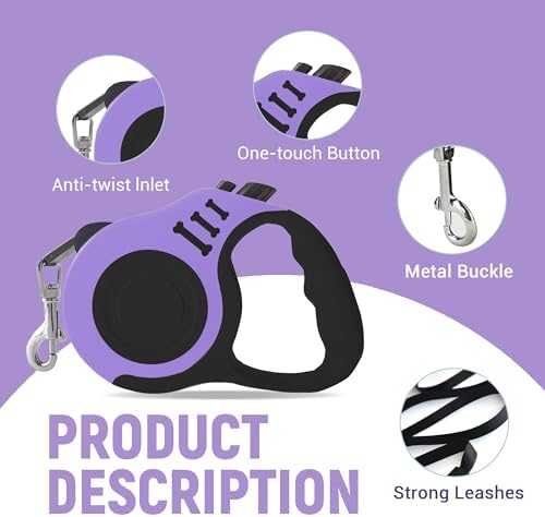 Retractable Dog Leash Automatic Telescopic Tractor Dog Tape - Image 5
