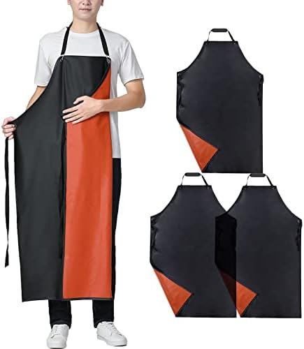 Unisex Waterproof Rubber Vinyl Apron Chemical Resistant Apron by Jaspfct