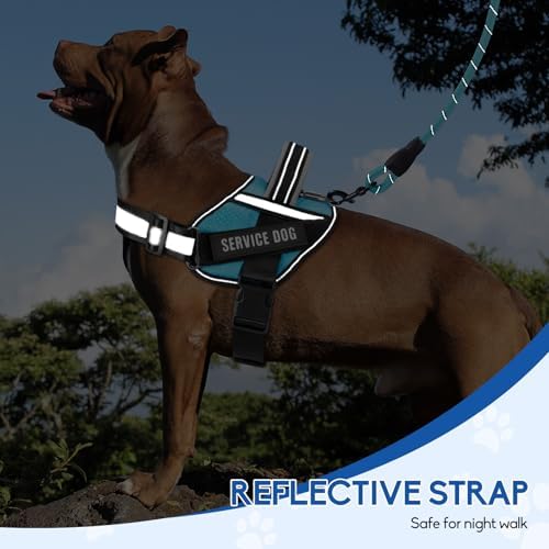 Service Dog Harness with Reflective Strips, and 10 Patches, - Image 5