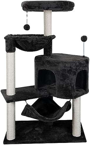 YUNIQUE Cat Tree with Cat Condo and Big Hammock by YUNIQUE