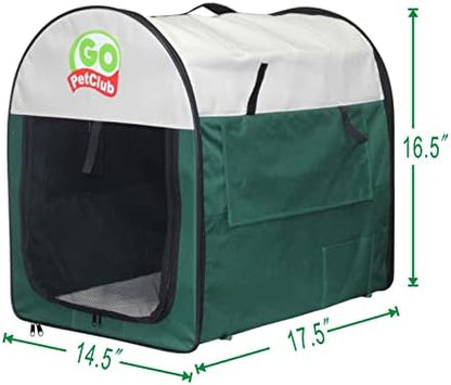 Go Pet Club 18" Rounded Top Soft Collapsible Dog Crate, Portable Pet Carrier - Image 2