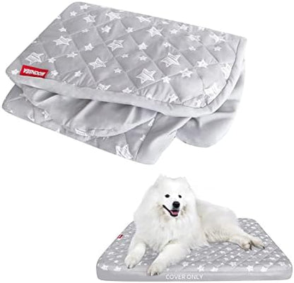 Waterproof Dog Bed Covers Replacement Lovely Grey Star Print, 32x44 Inches by Moonsea
