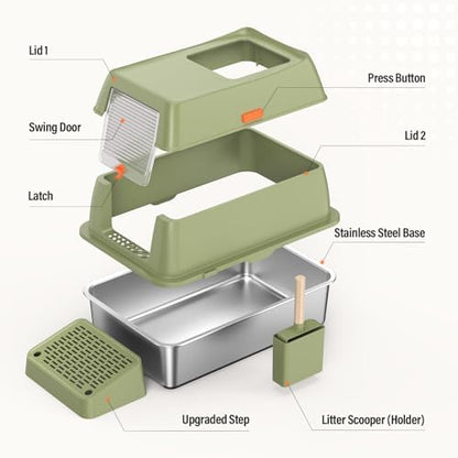 XL Stainless Steel Litter Box - Image 2