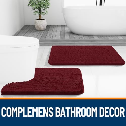 OLANLY Large Bathroom Rugs 59x35, Extra Soft Absorbent Chenille Bath Rugs - Image 7