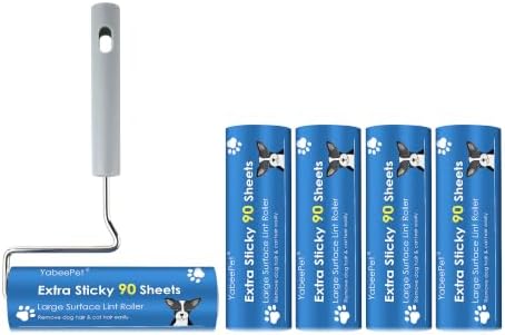 Extra Sticky Large Surface Lint Roller, 6.3'' Giant Lint Roller by Yabeepet