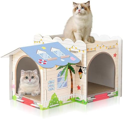 2 Story Cardboard Cat House by Lineshading
