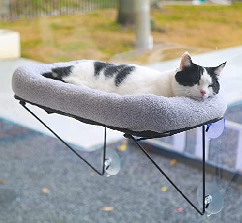 Zakkart Cat Window Perch, 100% Metal Supported from Below by Zakkart