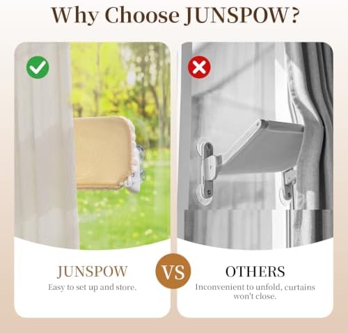 JUNSPOW Cat Window Perch, Foldable Cat Hammock, 4 Suction Cups White+Medium - Image 3