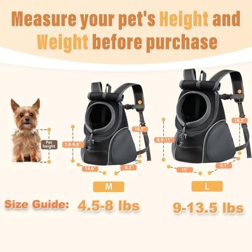 YUDODO Dog Front Carrier Backpack, Top & Side Windows Dog Backpack - Image 2