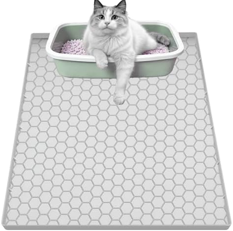 Cat Litter Mat, Silicone Large Cat Mat by JSXZWOO