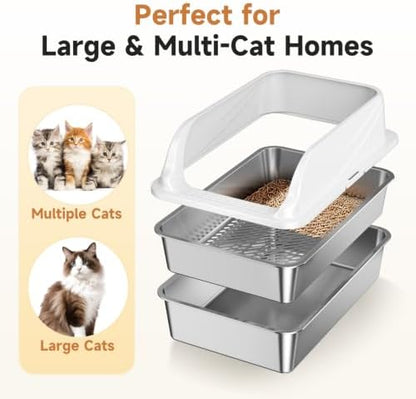 Stainless Steel Sifting Litter Box - Image 6