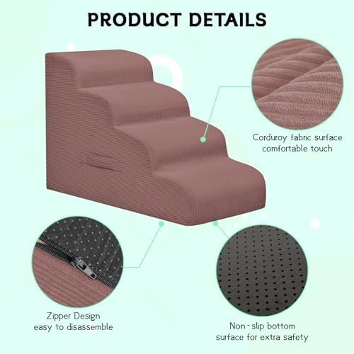 Mesa Lemon 3 Step Dog Stairs Pet Ramp - Image 3