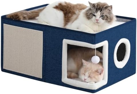 Extra-Wide Cat Houses for Indoor Cats, Large Cat Cave Bed by Unknown