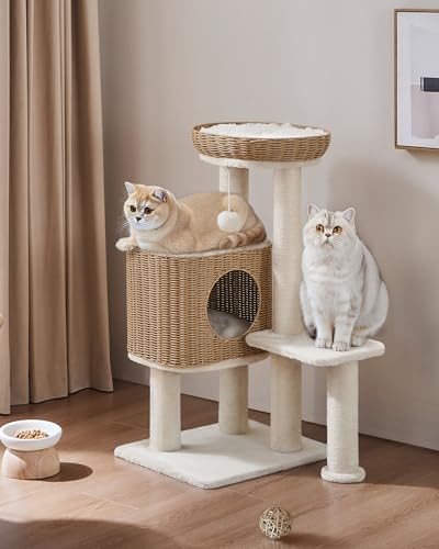 Yaheetech 36" Rattan Cat Tree - Image 2