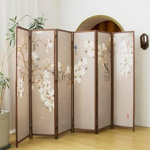 6 Panel Room Divider, 5.6 ft Tall Blackout Folding Privacy Screen - Image 5