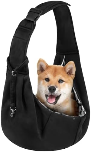 Dog Sling Carrier with Adjustable Strap, Reversible Pet Carrier by AUYAO